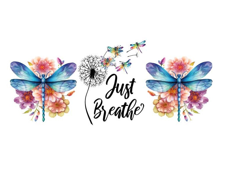 Motiv " Flowers Butterfly Just Breathe" ArtNr.: DIF